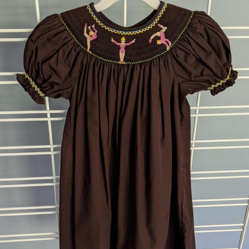 Girls S/S smocked dress